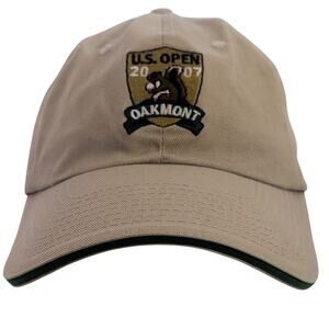 U.S. Open 2007 Oakmont USGA Member Golf Hat Cap Adjustable Khaki Green